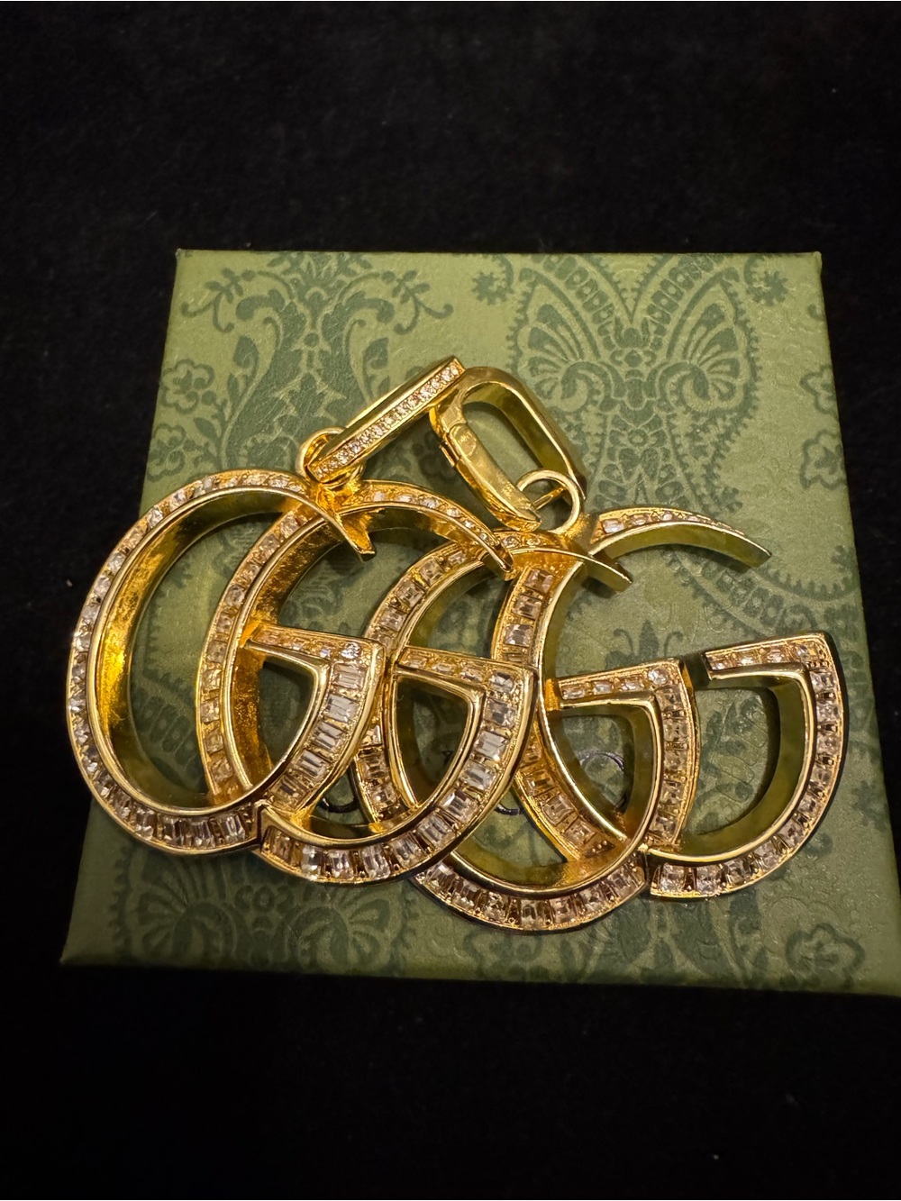 Gucci Gold-Tone MarmontCrystal Double G Earrings